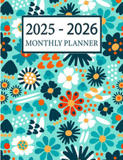 2025-2026 Monthly Planner: 2 Year Calendar Two Pages per Month Large Print Agend picture