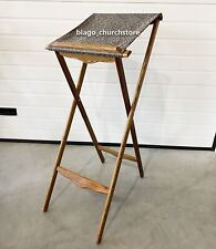 Church Portable Lectern Icon or Book Stand Wood Anologion with Fabric picture