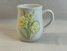 Otagiri Creative Collection Hand Painted Sculpted Flowers Mug Cup Japan 1982 picture