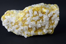 Large Lustrous Celestine Crystals on Native Sulfur - La Grasta Mine Sicily picture
