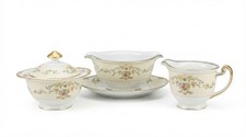 VTG Meito China Hand Painted Floral Japan Sugar Bowl, Creamer , Gravy Boat (G) picture