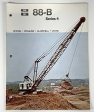 Bucyrus Erie 88-B Series 4 Brochure - Plus 3 Specs Specifications Booklet Sheets picture