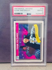 1990 Impel Marvel Universe #141 Cloak and Dagger PSA 10 GEM MT BRAND NEW SLAB picture