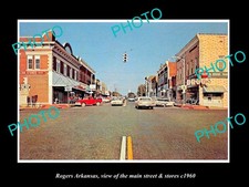 Rogers Arkansas The Main Street & Stores c1960 Large Historic Old Photo picture