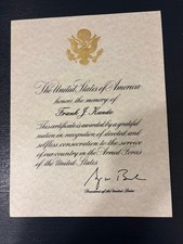 President George W. Bush Presidential Memorial Certificate WWII Veteran PMC 2005 picture