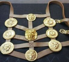 Roman Phalera Belt (Type - 2) Leather Belt Handmade Roman Belt Heavy Brass picture