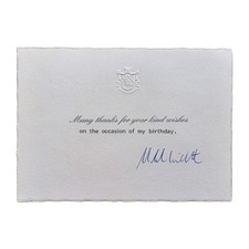 1990 Prince Hans-Adam II of Liechtenstein Signed Mourning Card Reigning Monarch picture