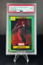2024 Topps Chrome Marvel Daredevil True Green Refractor /99 PSA 9 #30 picture