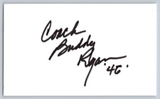Buddy Ryan Autograph Signed Index Card Coach '46 Football picture