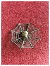 Antique 1920's Spider Web Pin Brooch Great for Halloween  picture
