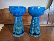 Aldo Londi ROSENTHAL NETTER Rimini Blue Pair of Candle Holders  ITALY  picture