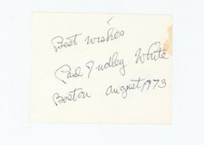Paul Dudley White- Signed Card picture