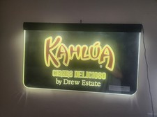 Vintage Kahlua Cigars Delicioso by Drew Estate LED Lighted Sign - 24x14 picture