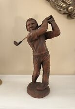 Vintage Golfer Statue Figurine 12” Tall 1987 Studio One Barri picture