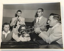 Vintage Early 1950's Photo High School Jazz Band 7.5x9.5 picture