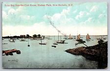Echo Bay From Club House Hudson Park New Rochelle NY C1907 UDB Postcard T10 picture