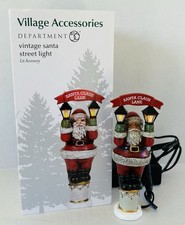 Dept 56 Christmas Village Accessories Vintage Santa Street Light #6005533 picture