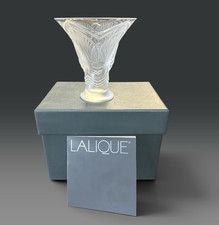 Lalique Soliflore Cigales, Circada  Bud Vase Frosted Crystal France Signed 4.25” picture