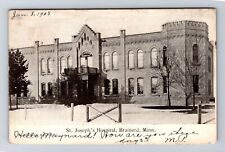 Brainerd MN-Minnesota, St Joseph's Hospital, Antique, Vintage c1908 Postcard picture