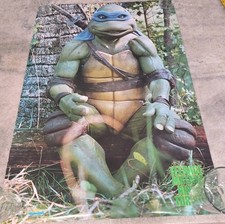 Vtg 1989 TMNT Movie Poster Leonardo Starmakers Ninja Turtles Sitting Leo 22x32 picture