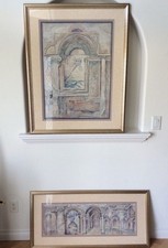 Set VTG Neoclassical Greek Roman Wall Art Gold Frame picture