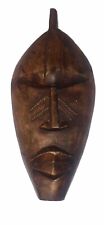 Vintage Hand Carved Wood African Face Tribal Wall Art 14