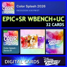 SERIES 8 COLOR SPLASH 2026 EPIC+SR CRAFT+UC 32 CARD SET-TOPPS DISNEY COLLECT picture