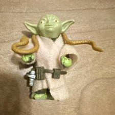 Vintage Star Wars Yoda w/ Tan Robe, brown snake, & Belt - missing cane picture