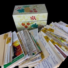 Vintage Recipes Recipe Box Hand Written Clipped Printed Louisiana Cajun Creole   picture