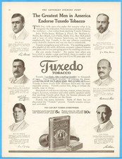 1912 Patterson's Tuxedo Pipe Tobacco John Philip Sousa Rex Beach Lew Fields Ad picture