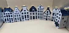 LOT of 8 Blue Delft KLM By Bols  Amsterdam 1575 Distillery Airlines Houses EMPTY picture