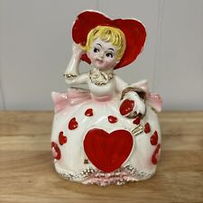 Vintage Rubens Originals Valentines Planter Girl Mid Century Kitschy 6” picture