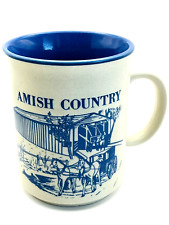 Amish Country Stoneware Coffee Mug Covered Bridge & Horse/Buggy Souvenir Worthy picture