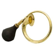 DEURA CIRCULAR BRASS BULB HORN vintage antique old car taxi clown picture