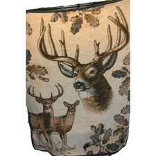Biederlack Whitetail Deer Buck Blanket Brown Cream Hunting 54