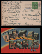Lot of 19 Vintage Wilkes-Barre / Kingston PA Postcards 1905-1960s picture