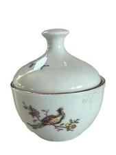 VTG Kahla Porcelain Lidded Sugar Bowl w/Bird & Floral Motif picture