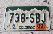 Colorade Mountains Motorcycle License Plate  picture