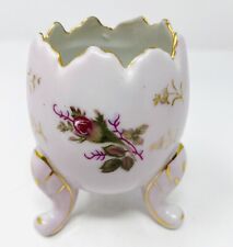 Vintage Napco Pink Rose Cracked Egg Footed Vase Napcoware Japan C3199/M READ picture