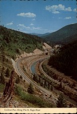 Saltese Montana Hwy 10 Northern Pacific Railroad St Regis River vintage postcard picture