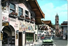 Vintage Postcard Mittenwald Obermarkt Parish Church Germany 1962 APO picture