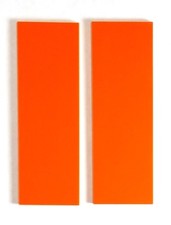 G10 SAFETY ORANGE 1/4 .250 x 2 x 6 (2) KNIFE / GUN HANDLE SCALE MATERIAL G-10 picture
