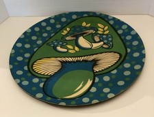 Hippies Mushrooms Melamine Tray Platter 1960’s Retro Rare Design Boho picture