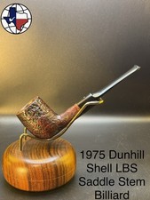 Vintage 1975 Dunhill Shell LBS Saddle Stem Billiard Tobacco Pipe picture