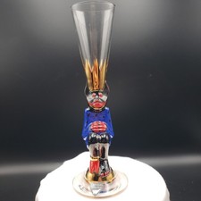 Orrefors Nobel Devil Snaps Shot Glass In Blue by Gunnar Cyrén Made In Sweden picture