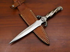 CUSTOM HAND MADE D2 STEEL BLADE DAGGER/PEWTER HANDLE - PEWTER GUARD - HB-4101 picture