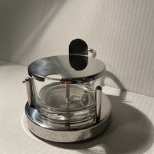 Alessi Stainless Steel And Glass Parmesan Cheese Cellar Pasta Lovers MCM picture
