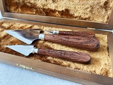 Liturgical Spear Set With Wooden Carved Handles In A Wooden Case picture