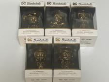 DC Bombshells Series 3 Set of 5 BRONZE Lil Bombshells Golden Goddesses Figures picture