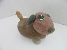 Rock Dachshund Puppy Dog Doxie Figurine 4.5 Inch Long Statue picture